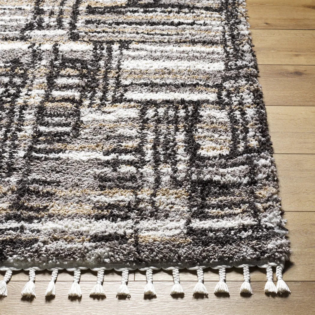 Durroy Charcoal 5'3 x 7' Area Rug - Thumbnail - Image 6