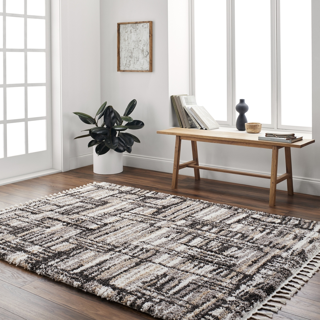 Durroy Charcoal 7'10 x 10' Area Rug - Thumbnail - Image 2