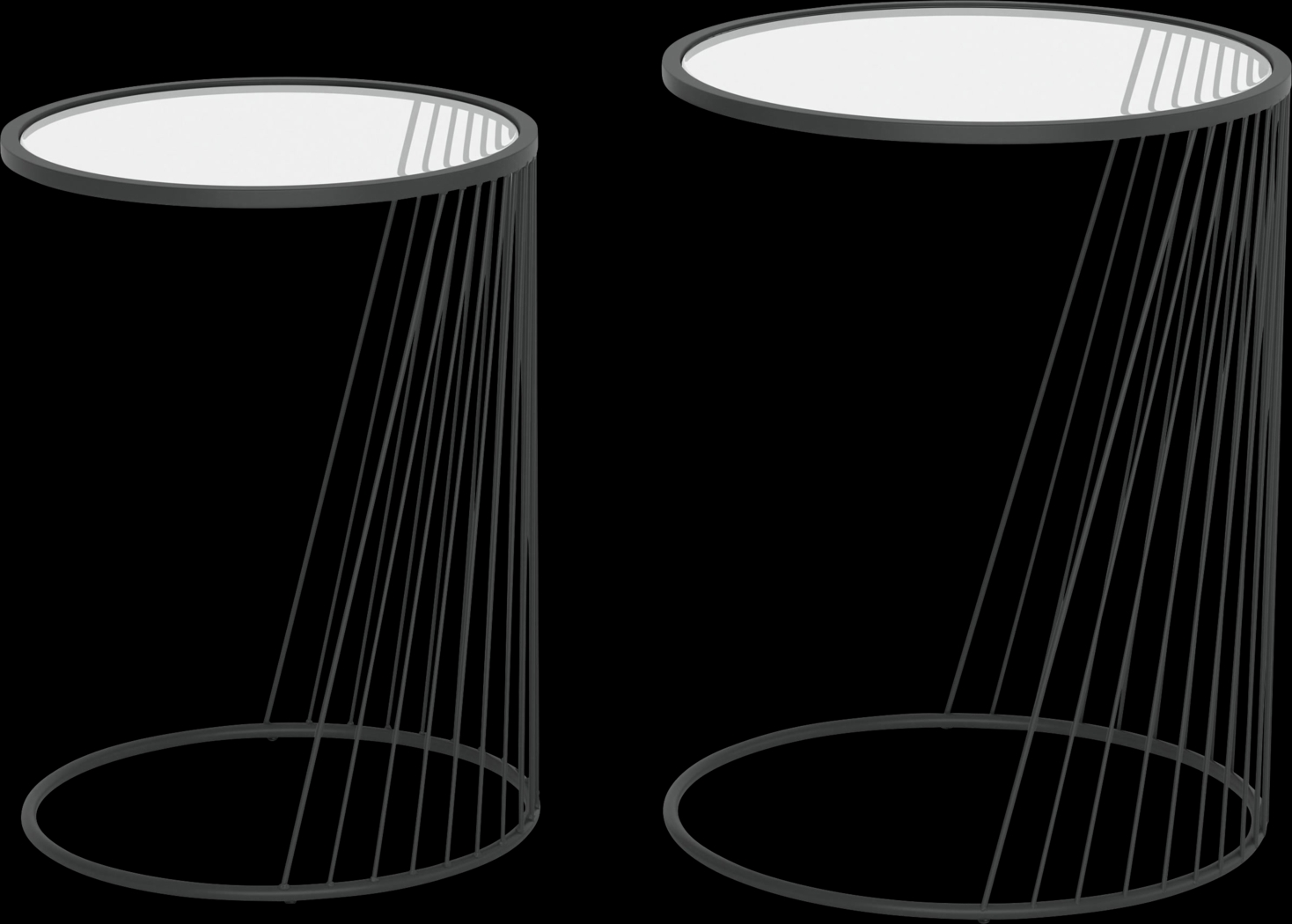 Durward Black Nesting Tables, Set of 2 - Thumbnail - Image 2