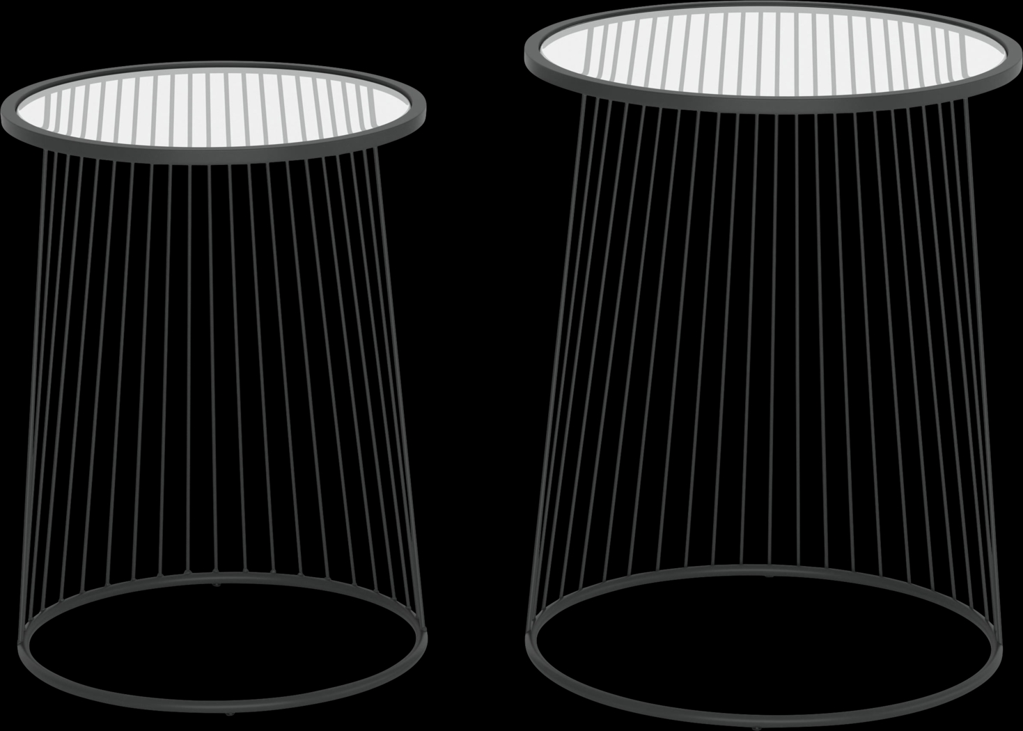 Durward Black Nesting Tables, Set of 2 - Thumbnail - Image 3