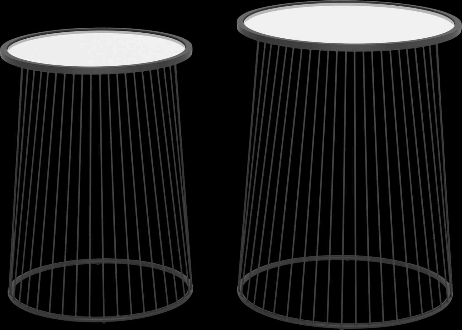 Durward Black Nesting Tables, Set of 2 - Thumbnail - Image 4