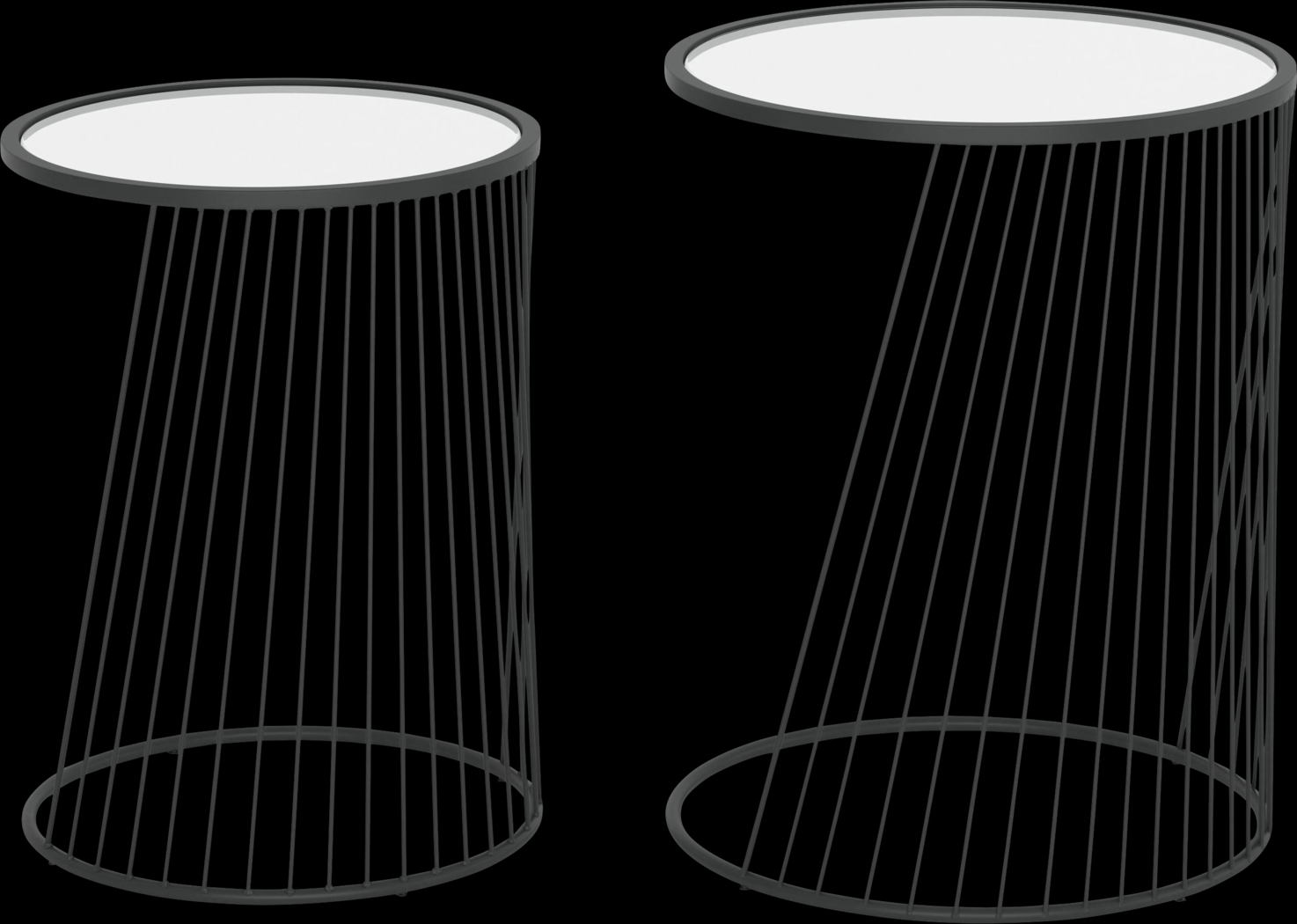 Durward Black Nesting Tables, Set of 2 - Thumbnail - Image 5