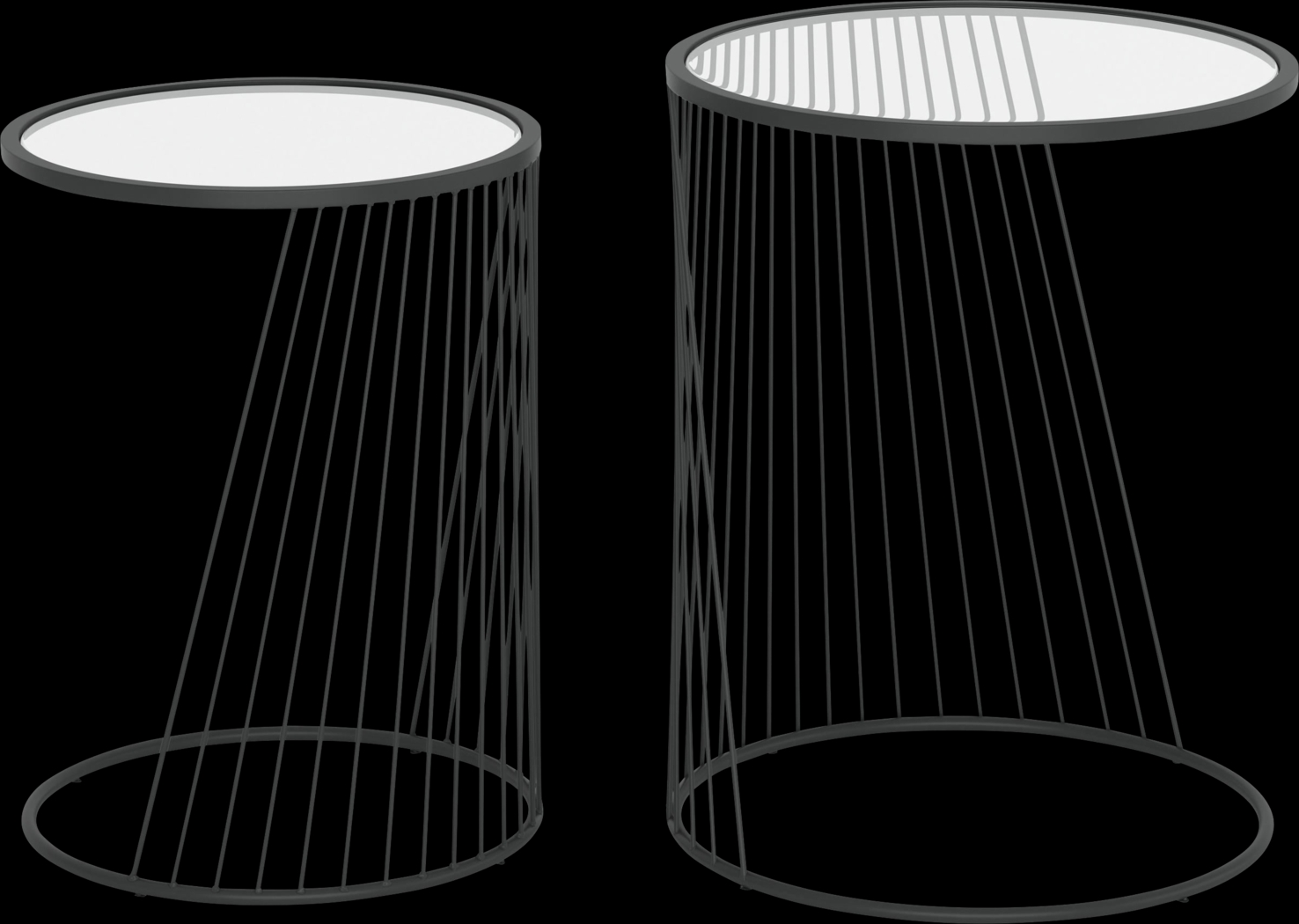 Durward Black Nesting Tables, Set of 2 - Thumbnail - Image 6