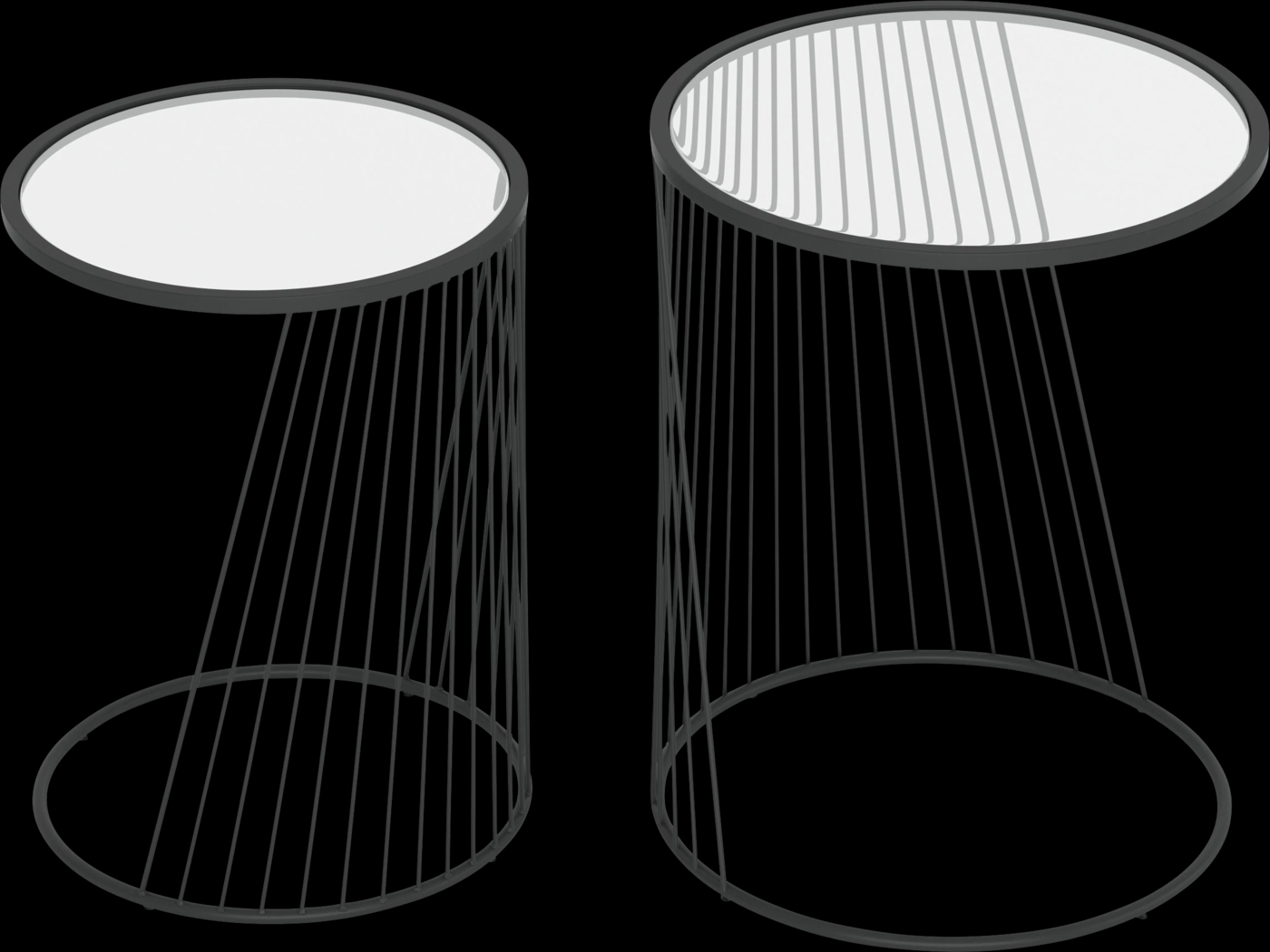 Durward Black Nesting Tables, Set of 2 - Thumbnail - Image 9