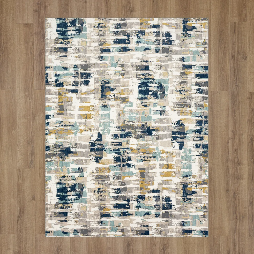 Dusklock Blue 5'3 x 7'10 Rug - Thumbnail - Image 4