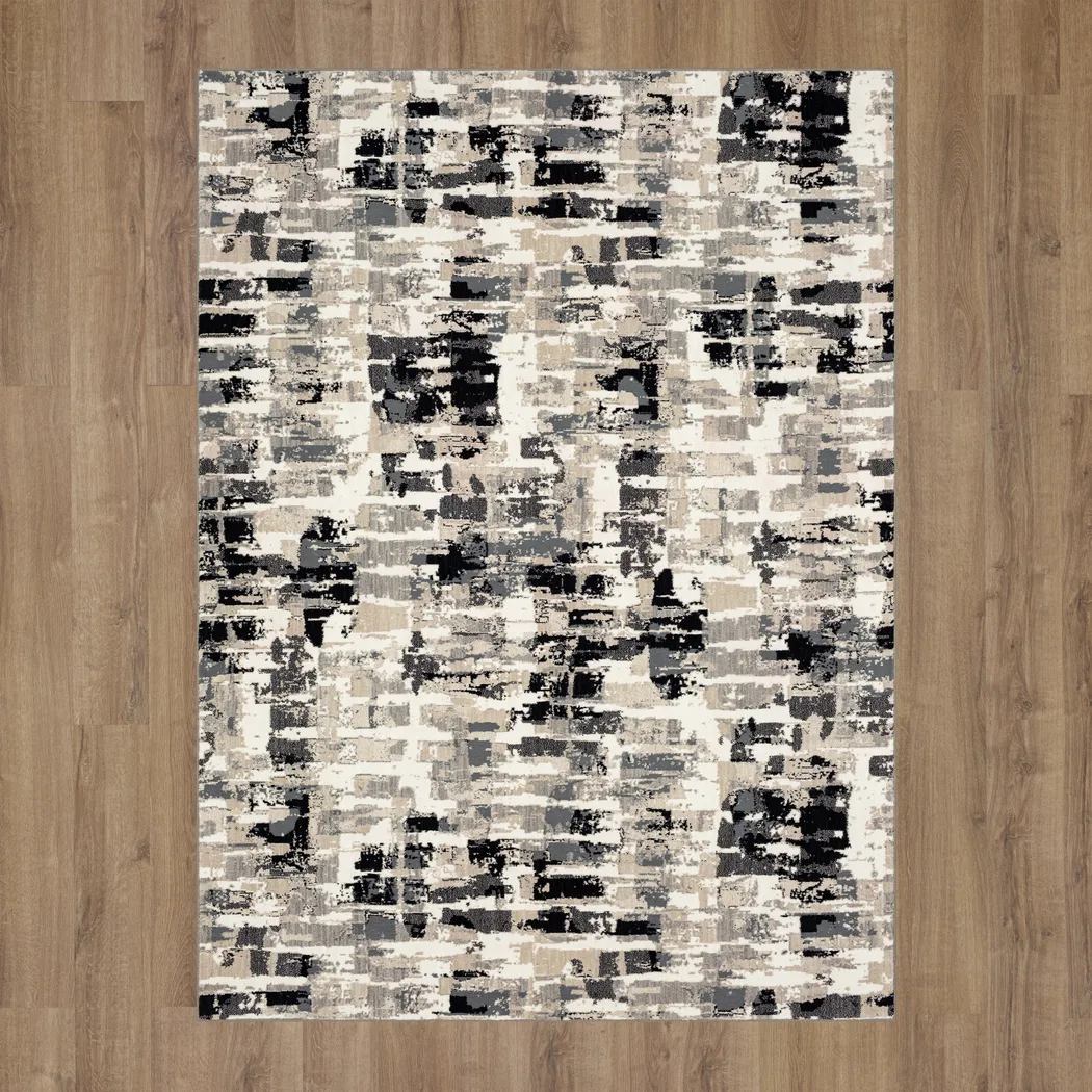 Dusklock Charcoal 6'6 x 9'6 Rug - Thumbnail - Image 4