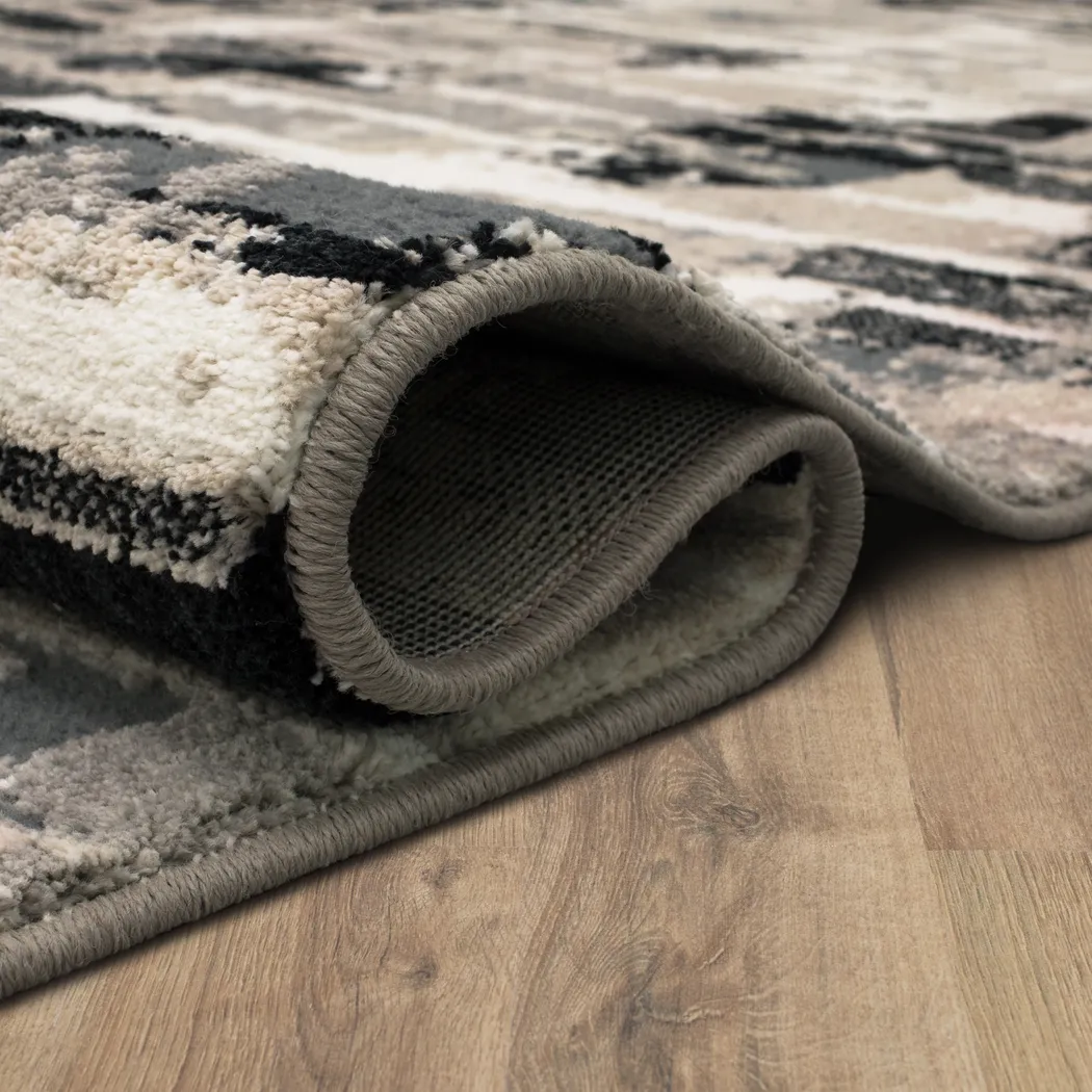 Dusklock Charcoal 6'6 x 9'6 Rug - Thumbnail - Image 5