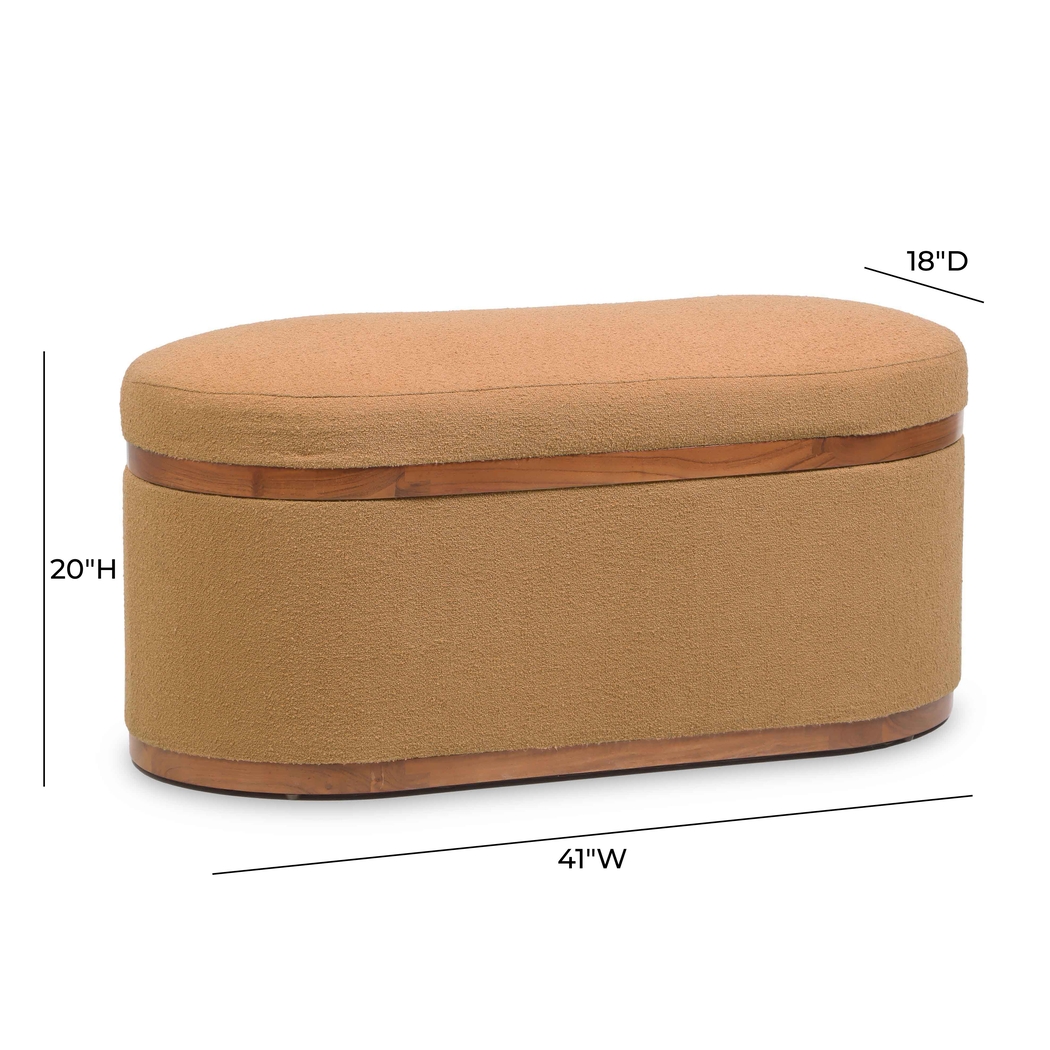 Duskywing II Orange Storage Ottoman - Thumbnail - Image 9