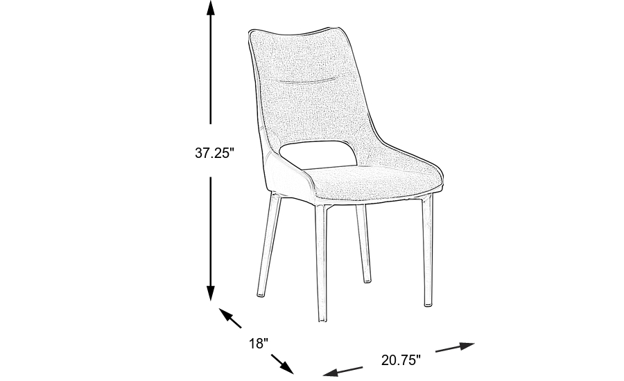 Dimension Image. Please refer to the Dimension Tab on this page for dimension details.