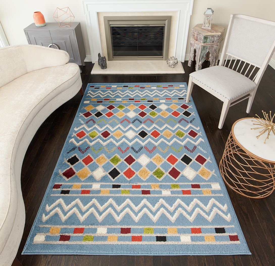 Duyen Blue 5' x 7' Rug - Thumbnail - Image 2