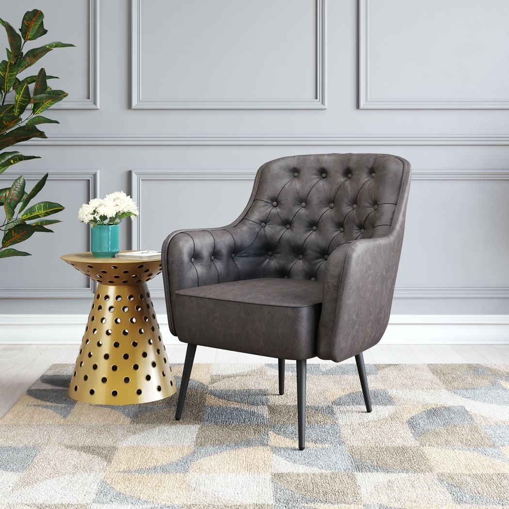Dyea Black Accent Chair - Thumbnail - Image 12