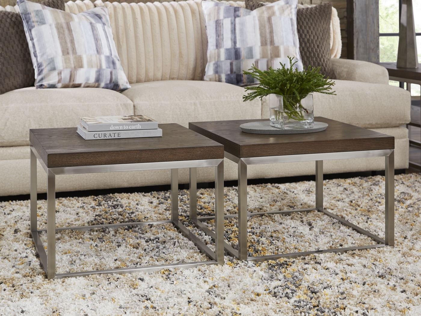 Dyer Caramel 2 Pc Bunching Table Set - Thumbnail - Image 4