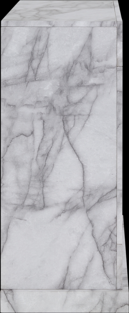 Dymalor IV White 33 in. Console, With Touch Panel Electric Fireplace - Thumbnail - Image 3