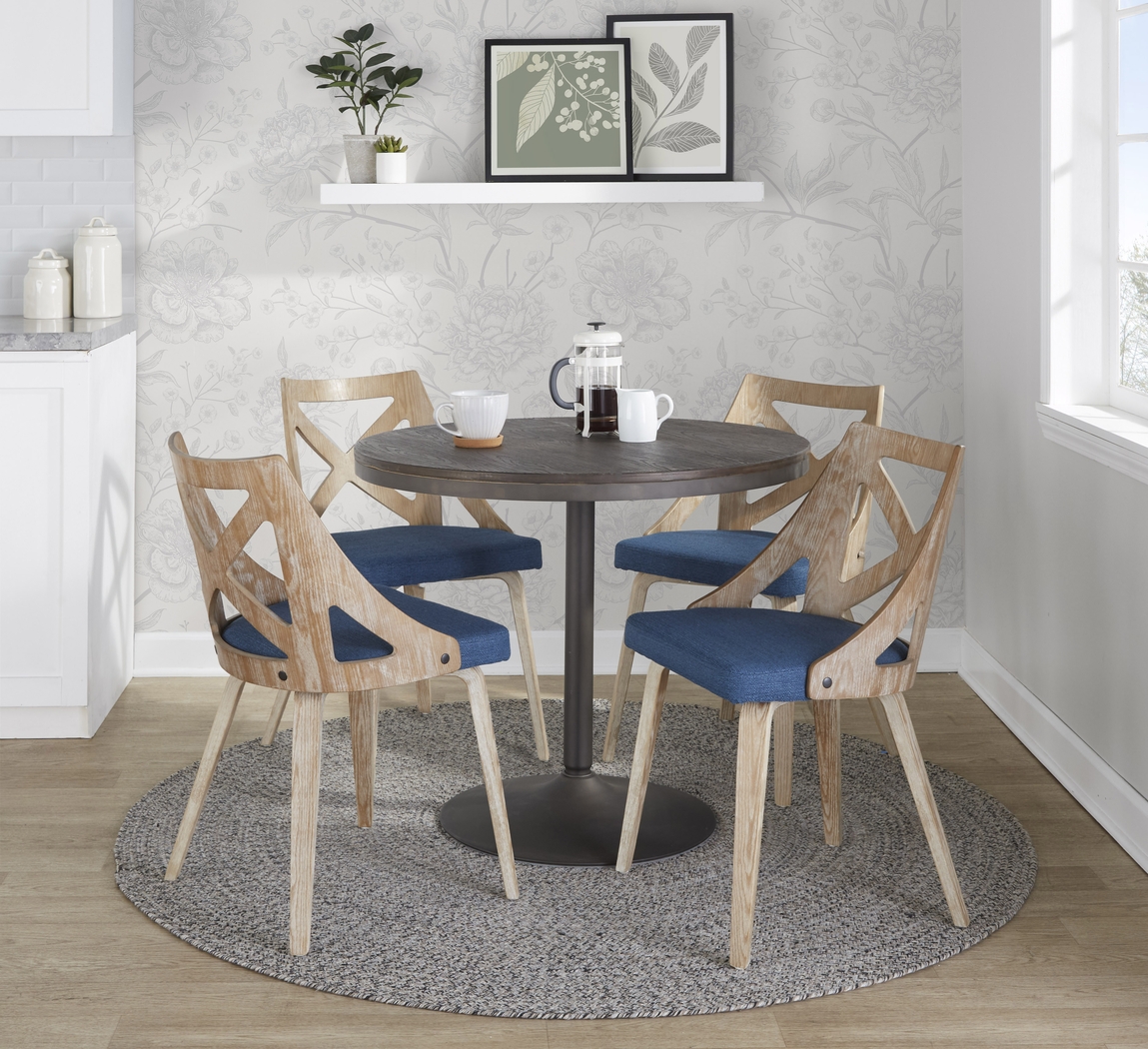 Dyme I Blue 5 Pc Dining Set - Thumbnail - Image 2
