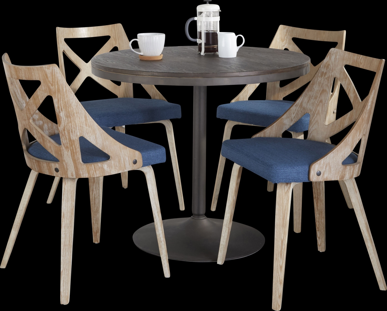 Dyme I Blue 5 Pc Dining Set - Thumbnail - Image 1