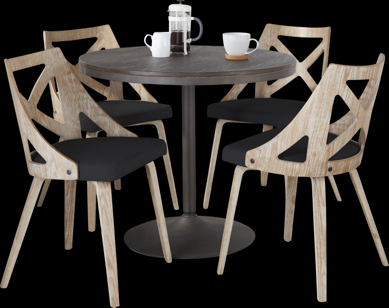 Dyme I Charcoal 5 Pc Dining Set - Thumbnail - Image 1