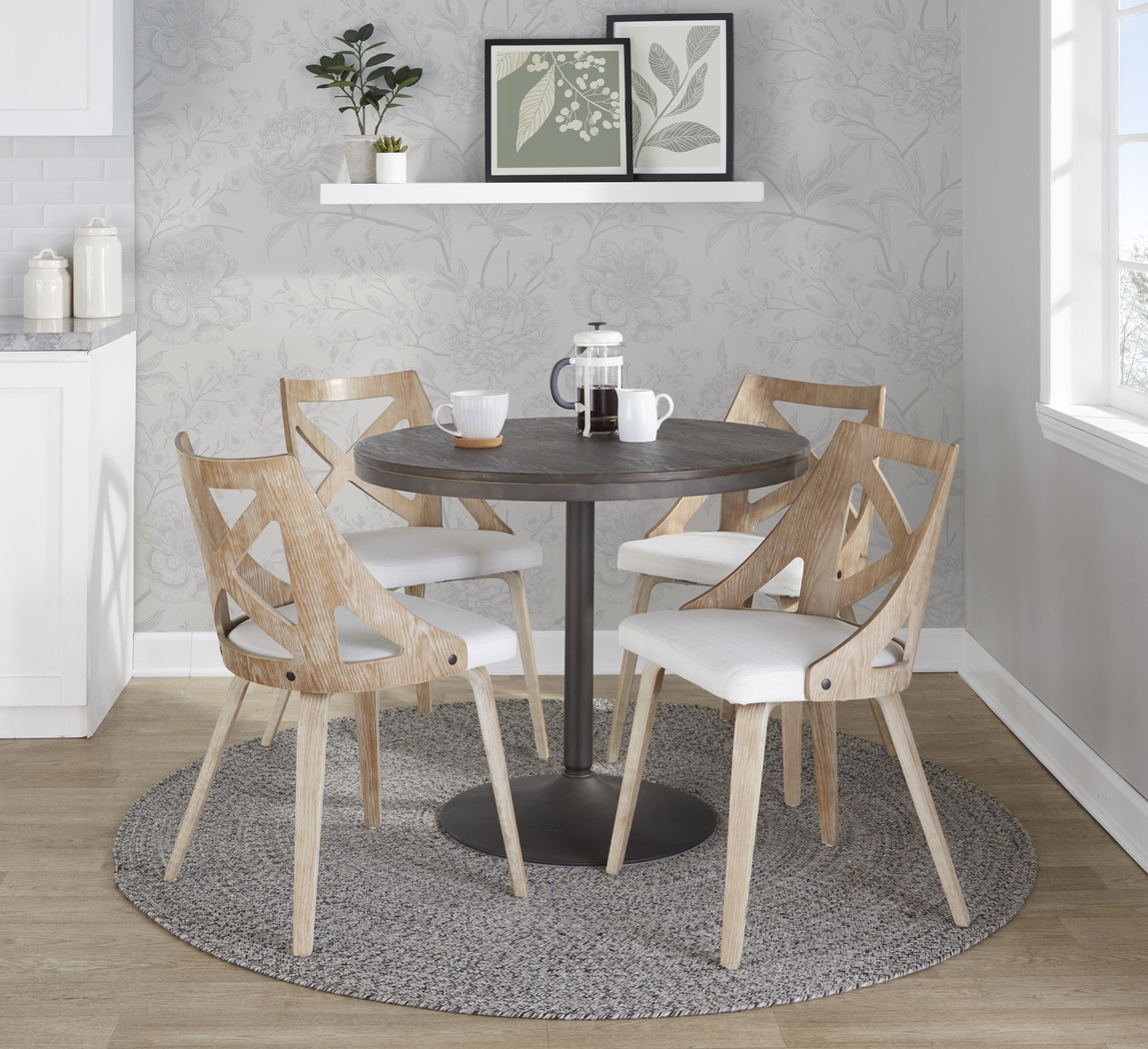 Dyme I Cream 5 Pc Dining Set - Thumbnail - Image 2