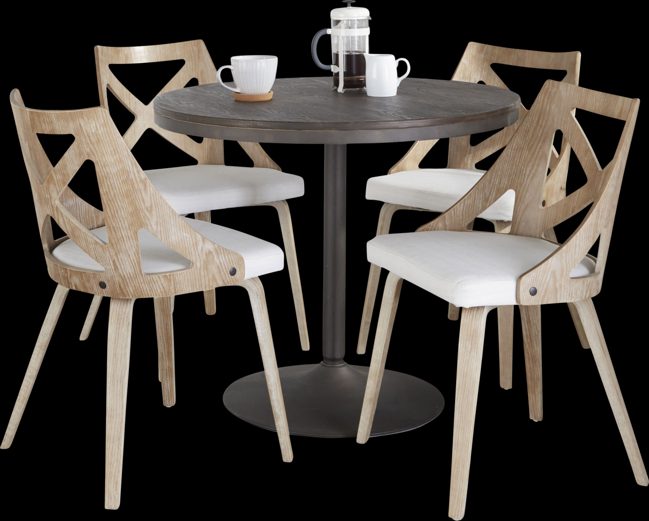 Dyme I Cream 5 Pc Dining Set - Thumbnail - Image 3