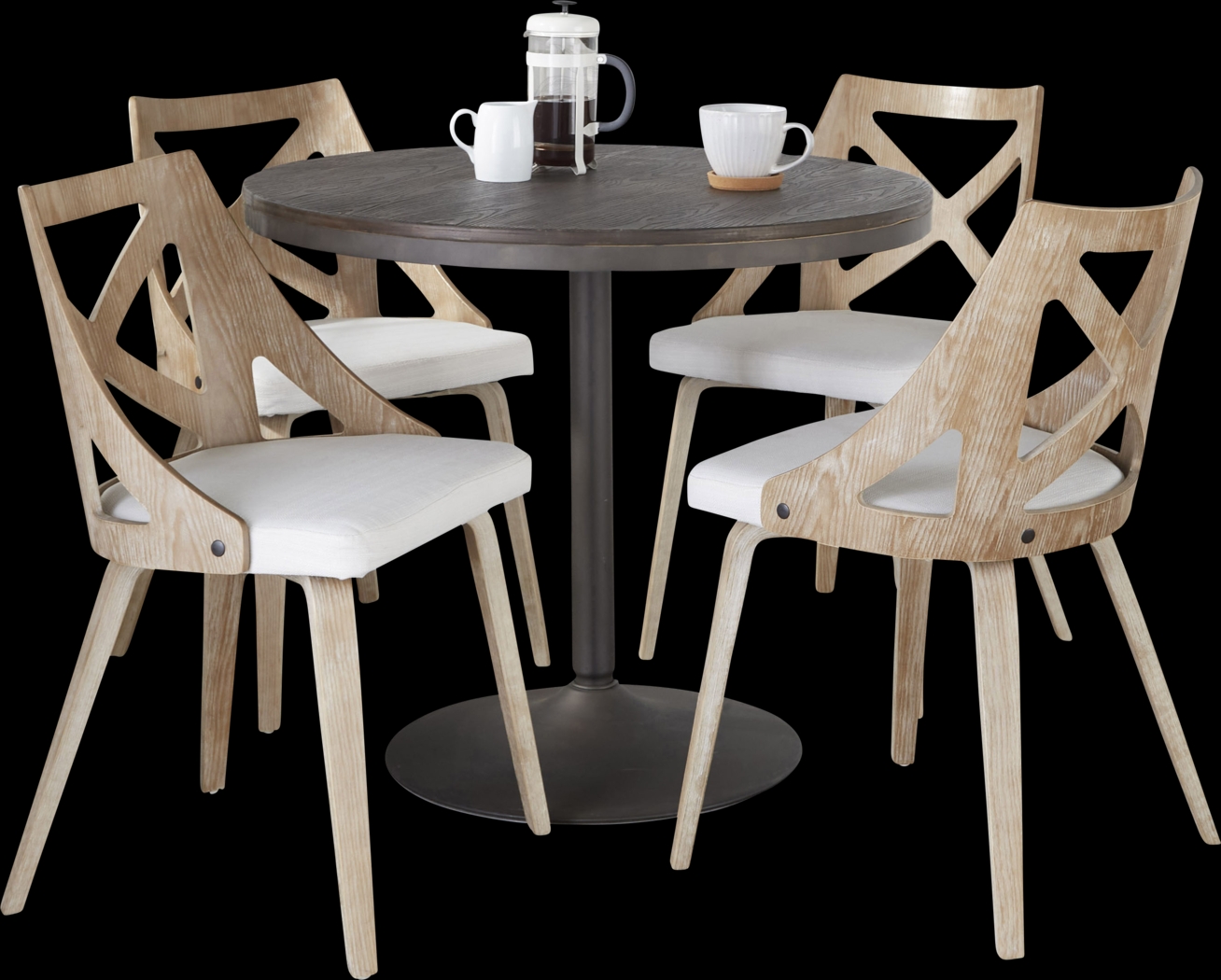 Dyme I Cream 5 Pc Dining Set - Thumbnail - Image 1