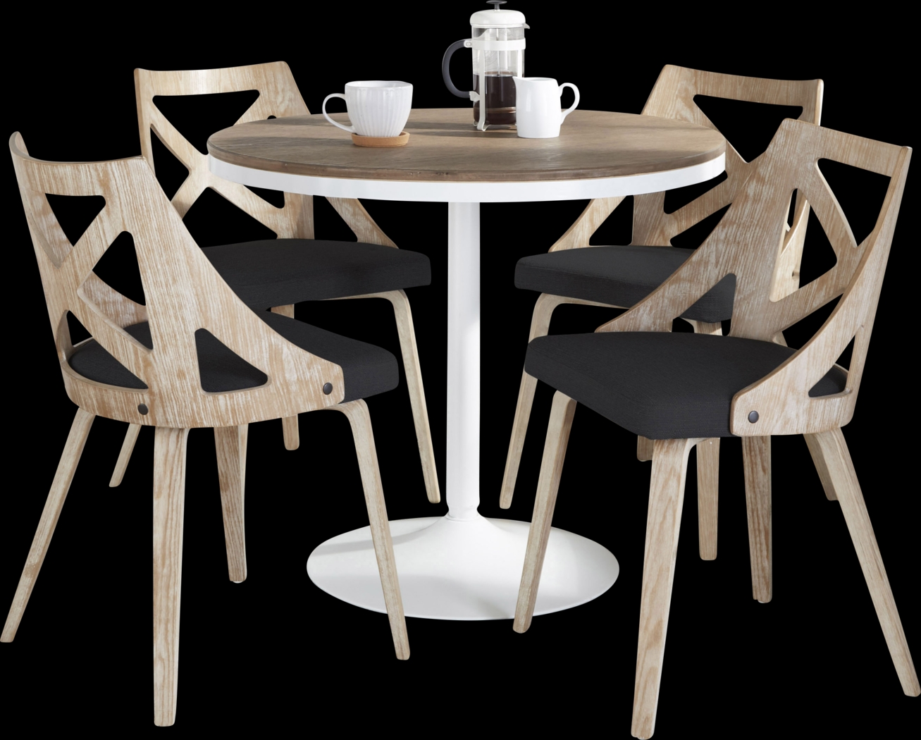 Dyme II Charcoal 5 Pc Dining Set - Thumbnail - Image 3