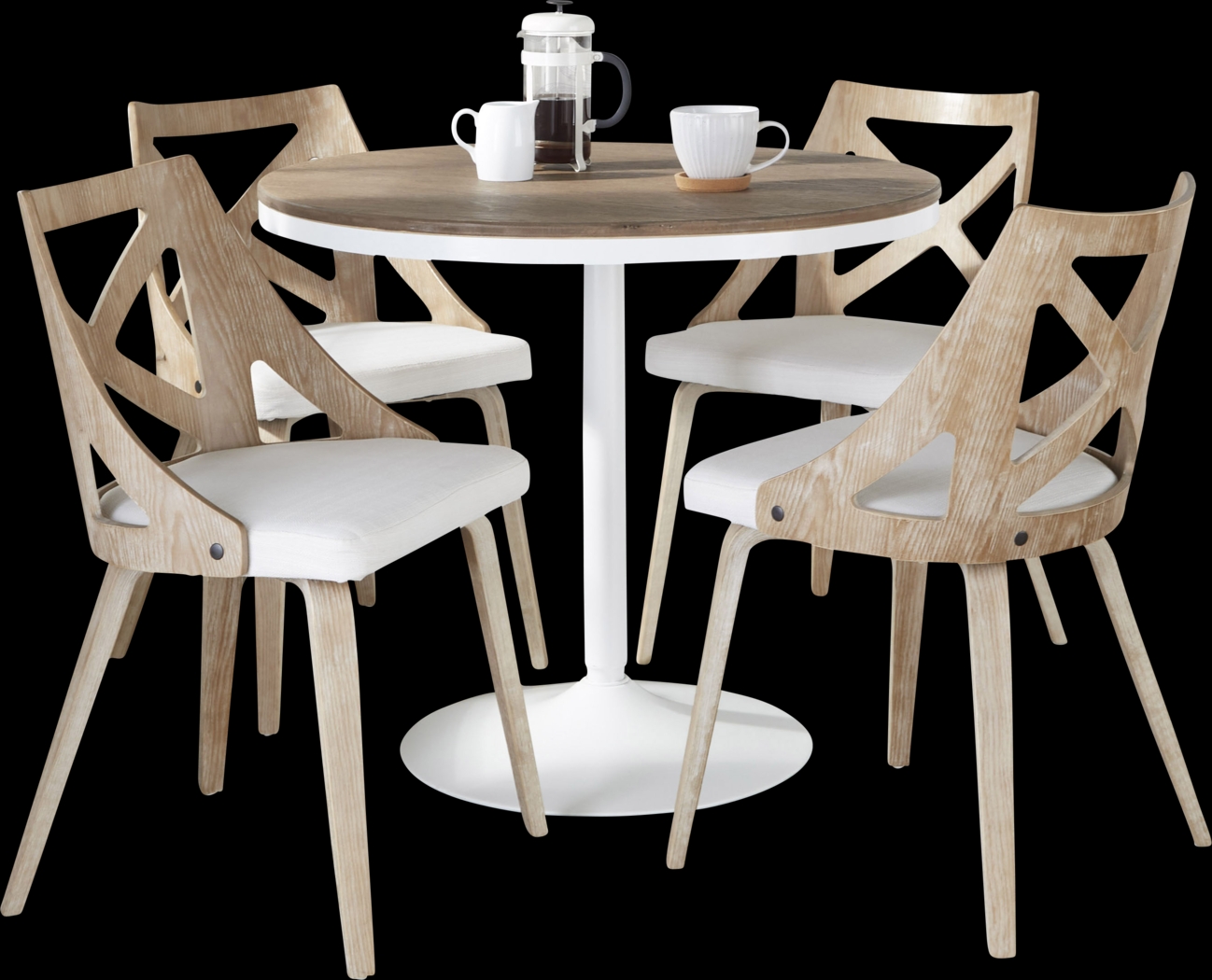 Dyme II Cream 5 Pc Dining Set - Thumbnail - Image 3