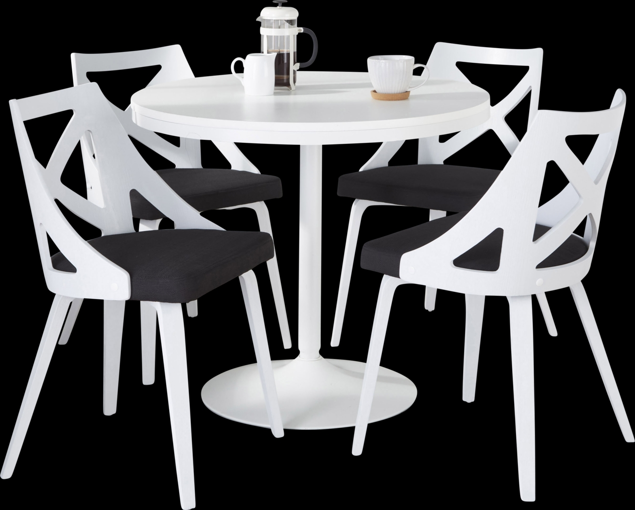 Dyme III Charcoal 5 Pc Dining Set - Thumbnail - Image 3