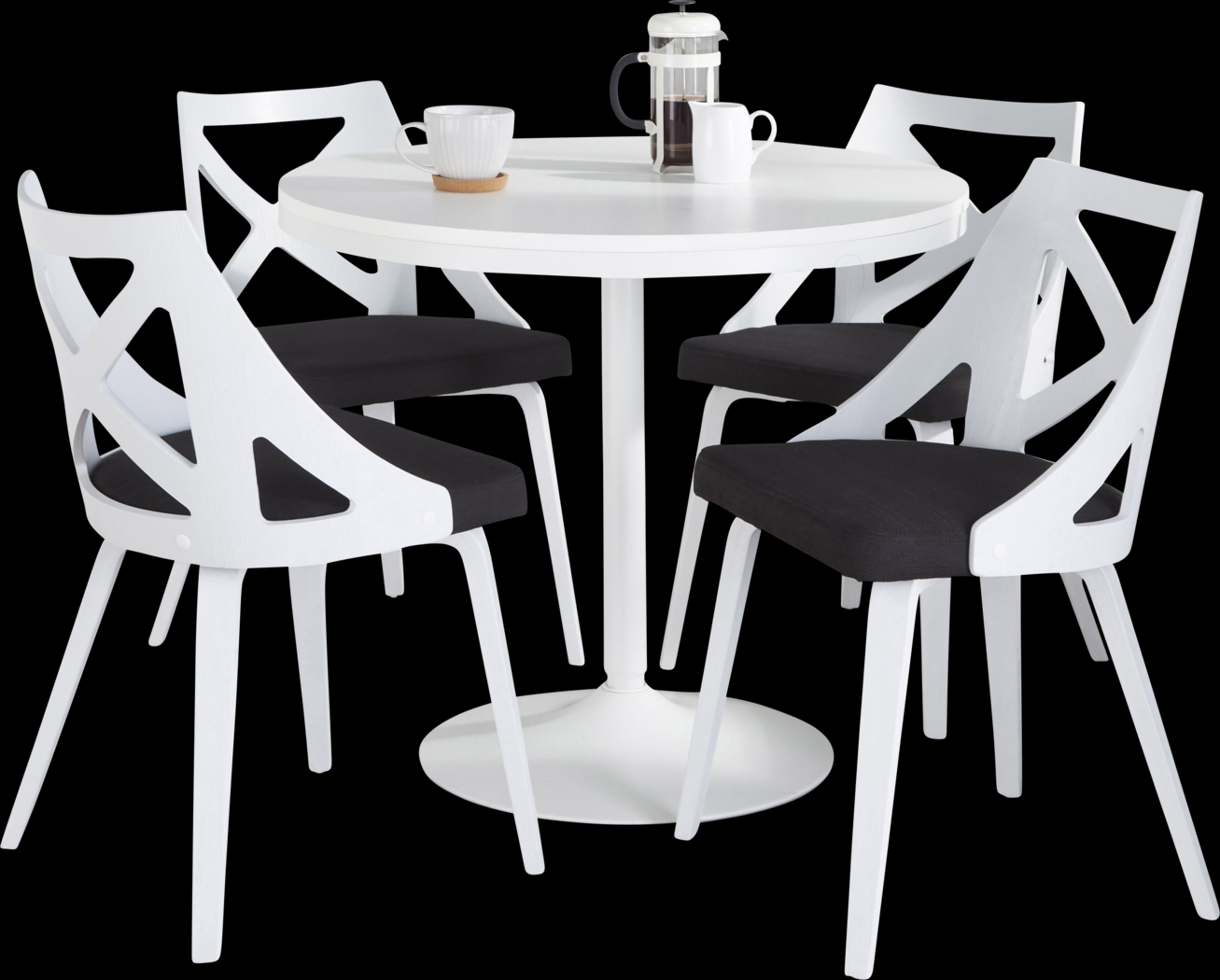 Dyme III Charcoal 5 Pc Dining Set - Thumbnail - Image 1