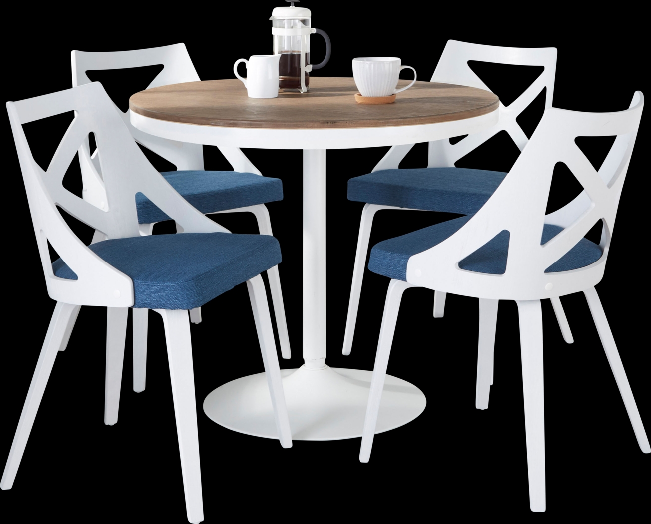 Dyme IV Blue 5 Pc Dining Set - Thumbnail - Image 3