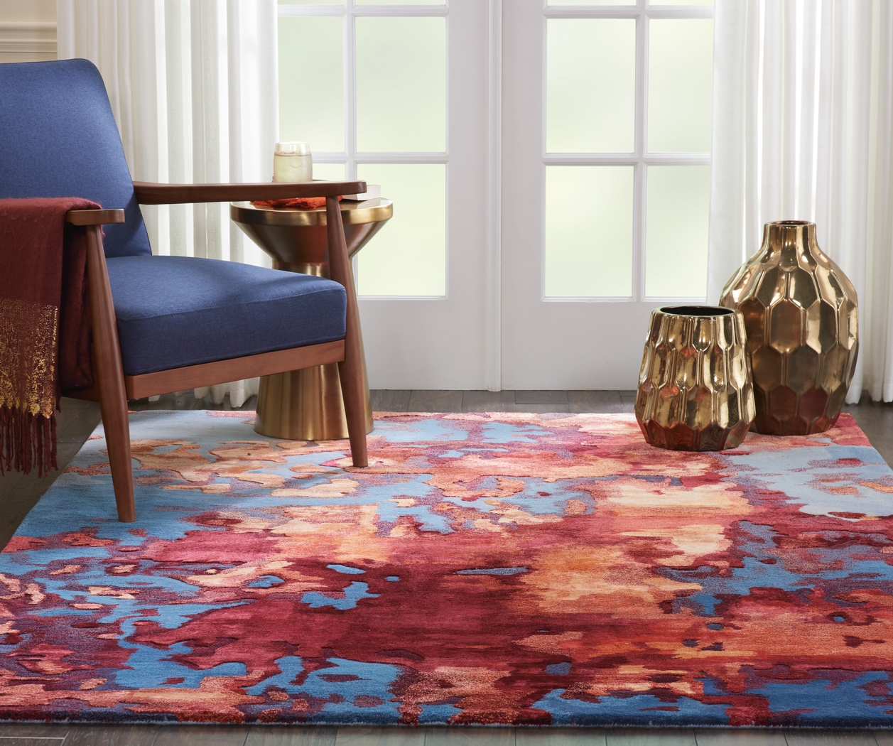 Dysete Blue 5'6 x 7'5 Rug - Thumbnail - Image 5