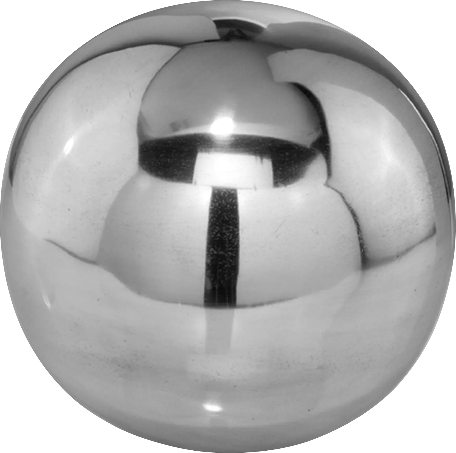 Polished Bola Silver 4 in. Sphere - Thumbnail - Image 1