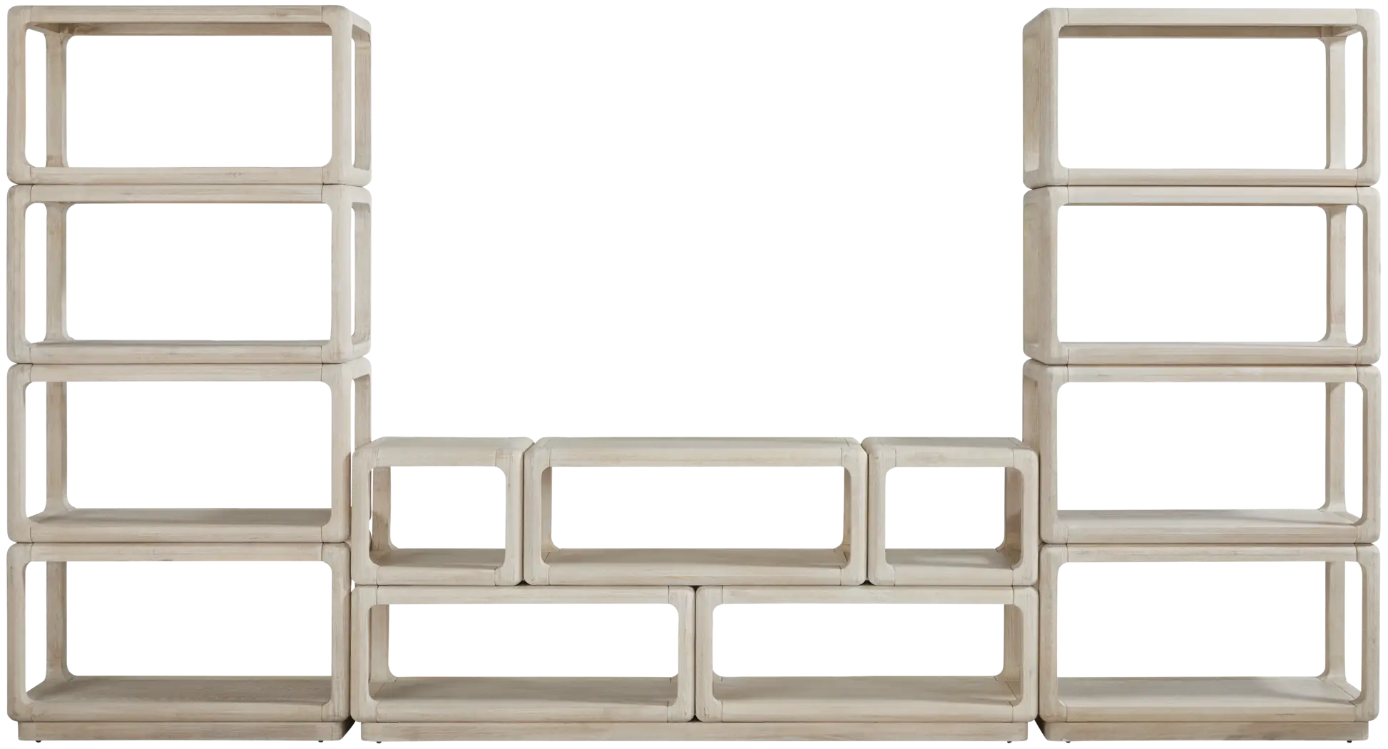 Eaglebrooke Natural 3 Pc Wall Unit with 70 in. Credenza - Thumbnail - Image 1