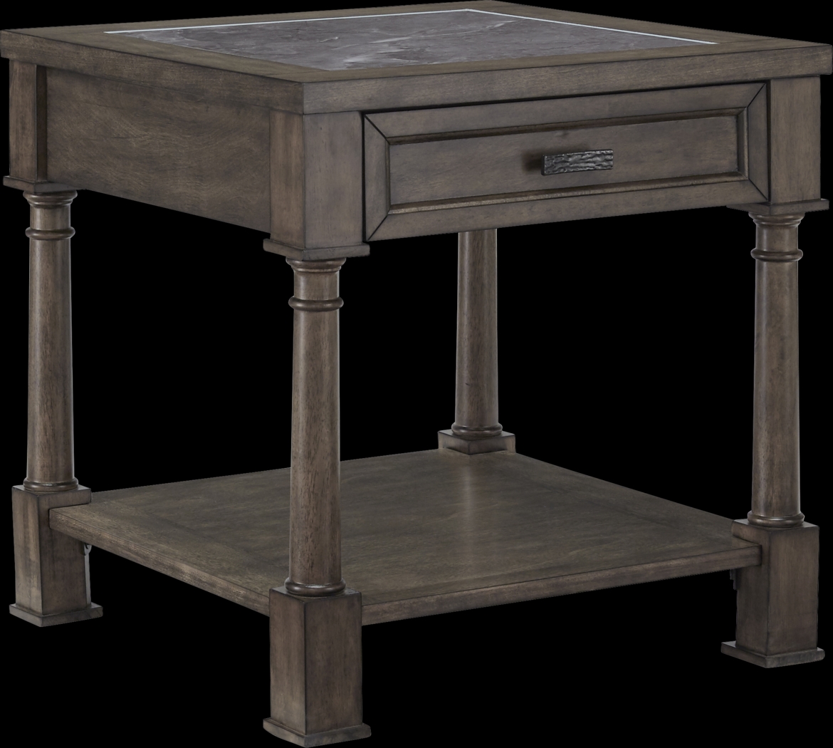 Eakins Brown End Table - Thumbnail - Image 1