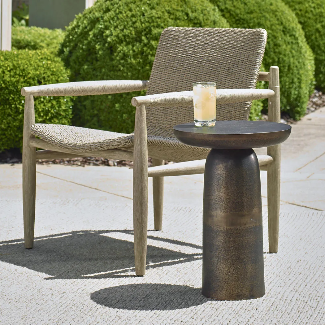 Ealane Bronze Outdoor End Table - Thumbnail - Image 2