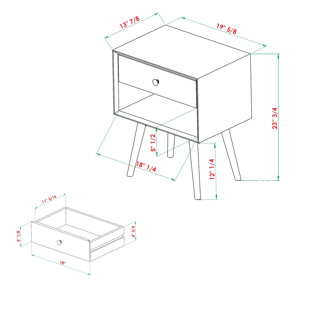 Earlywood Brown Nightstand - Image 6