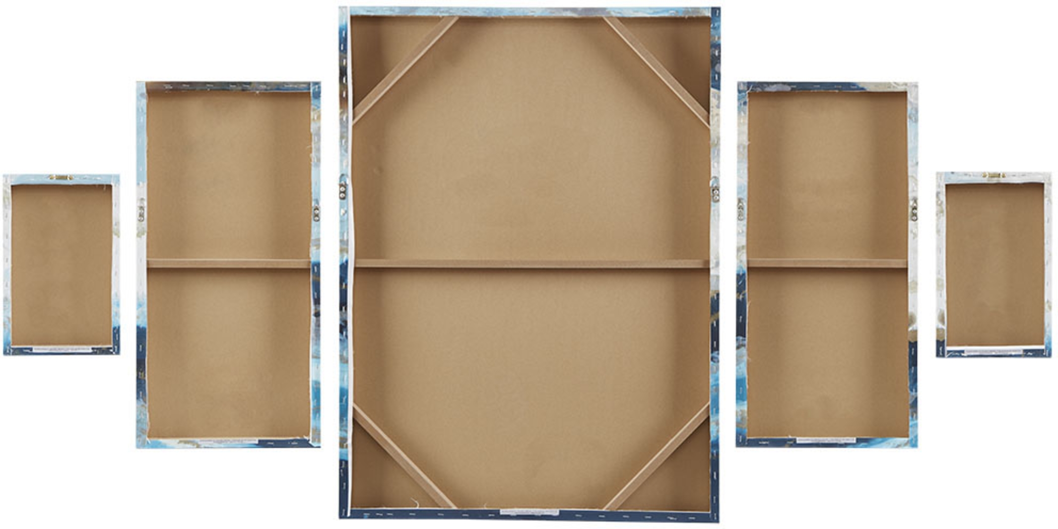 Earth's Surface Blue Artwork, Set of 5 - Thumbnail - Image 7