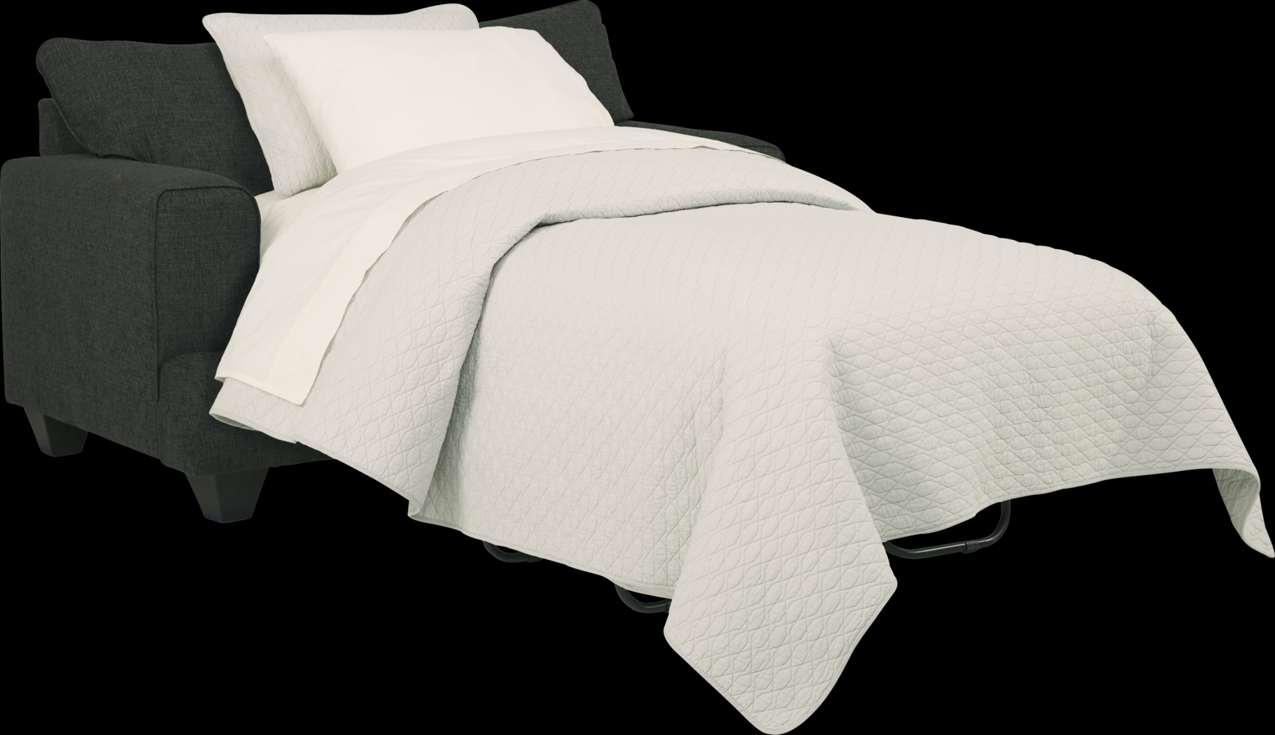 East Bank Black Gel Foam Sleeper Chair - Thumbnail - Image 3