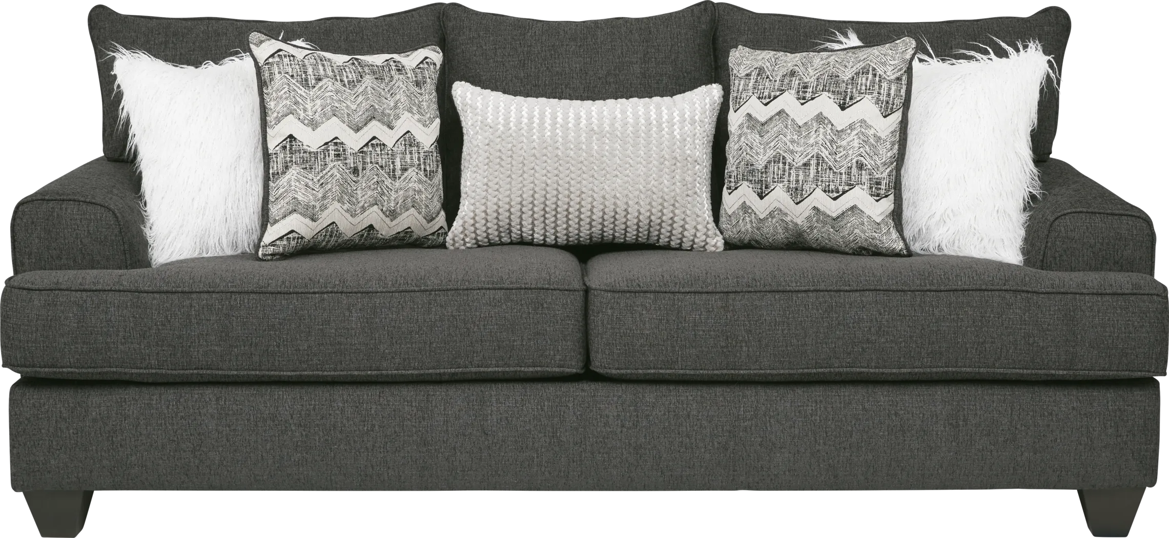 East Bank Black 7 Pc Living Room with Sleeper Sofa - Thumbnail - Image 2