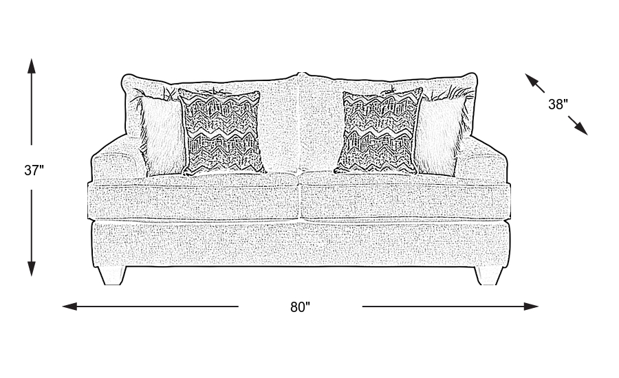 Dimension Image. Please refer to the Dimension Tab on this page for dimension details.