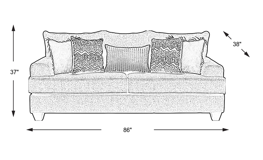 Dimension Image. Please refer to the Dimension Tab on this page for dimension details.