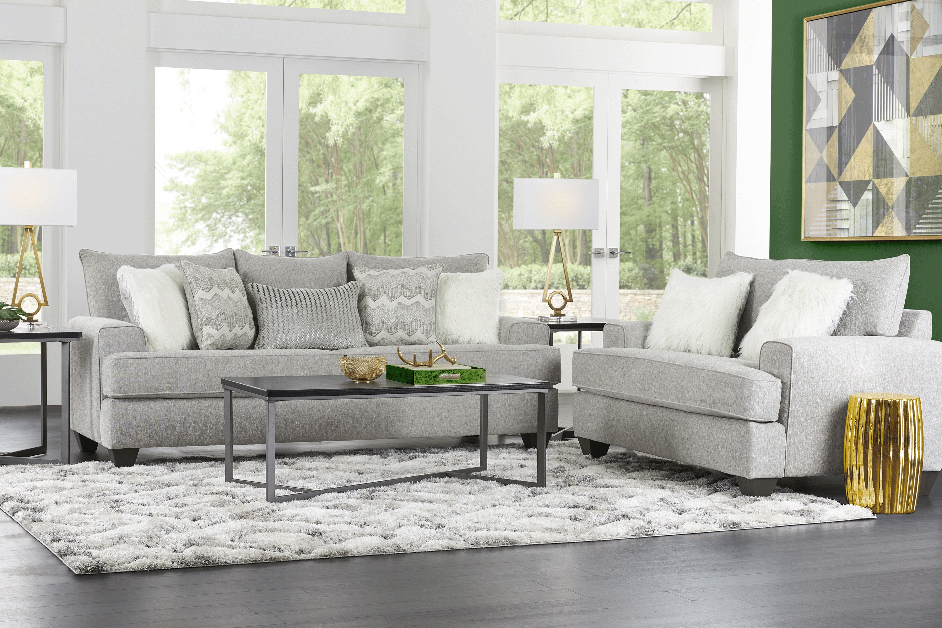 East Bank Gray 3 Pc Living Room - Thumbnail - Image 1