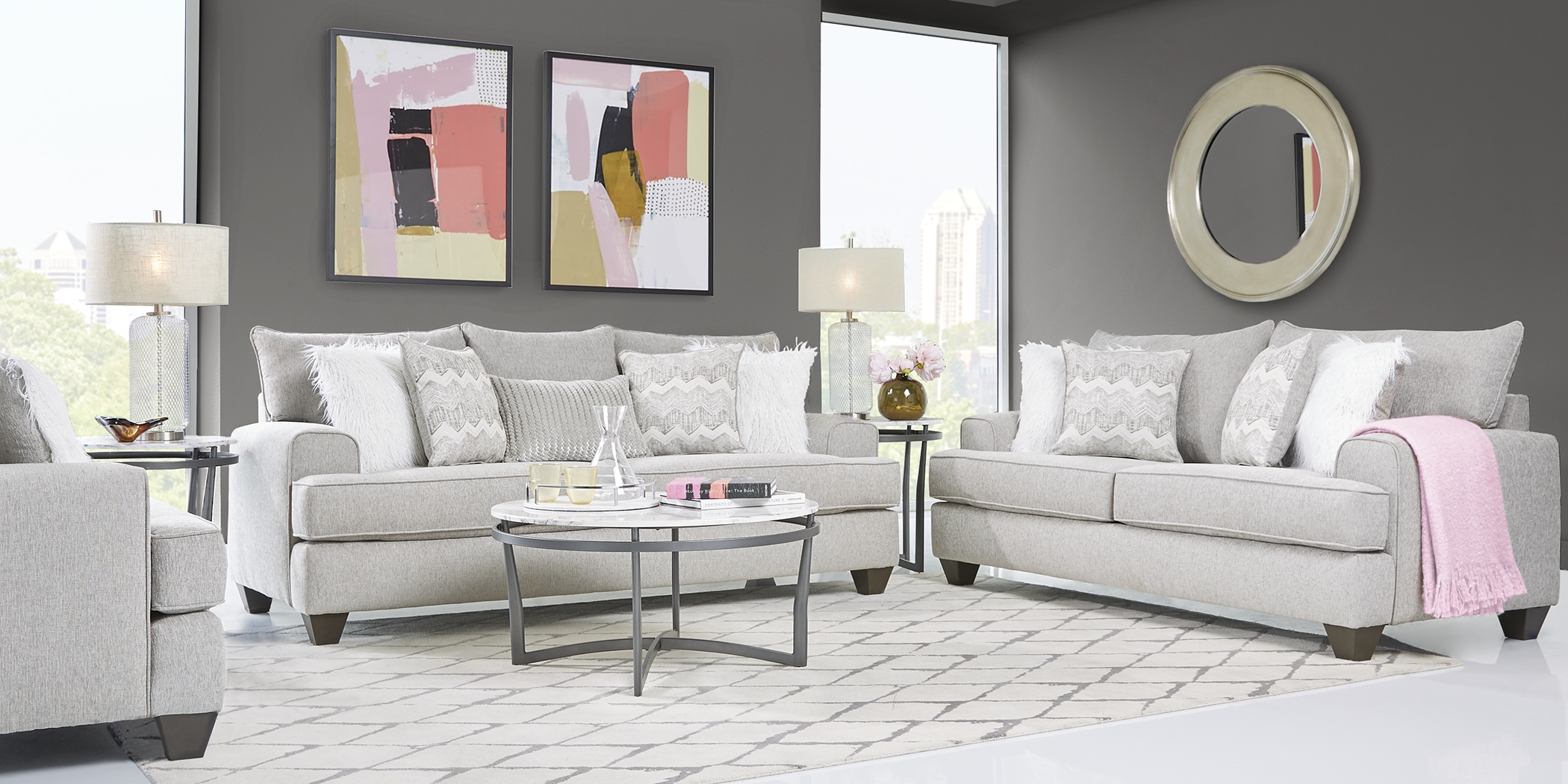 East Bank Gray 7 Pc Living Room - Thumbnail - Image 1