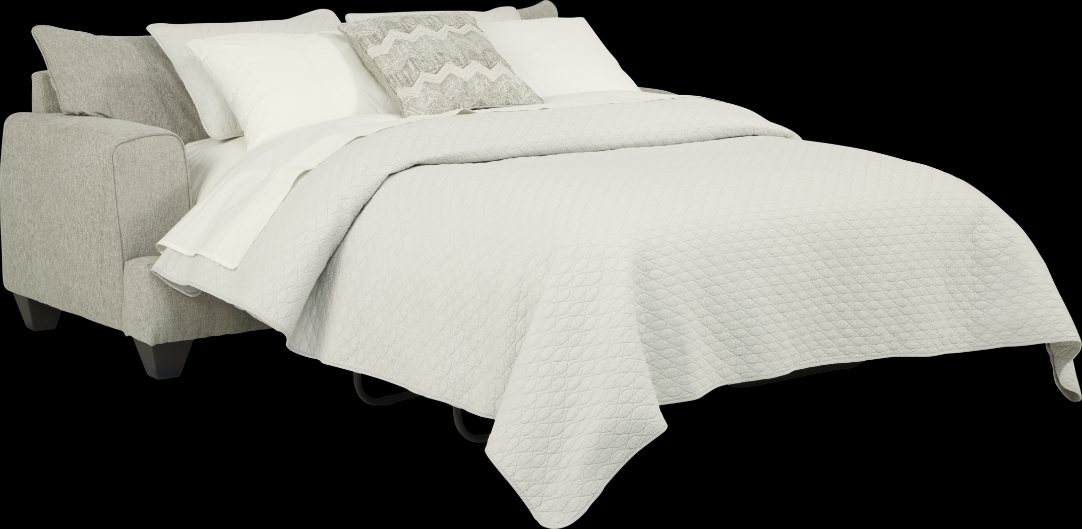 East Bank Gray 7 Pc Living Room with Gel Foam Sleeper Sofa - Thumbnail - Image 3