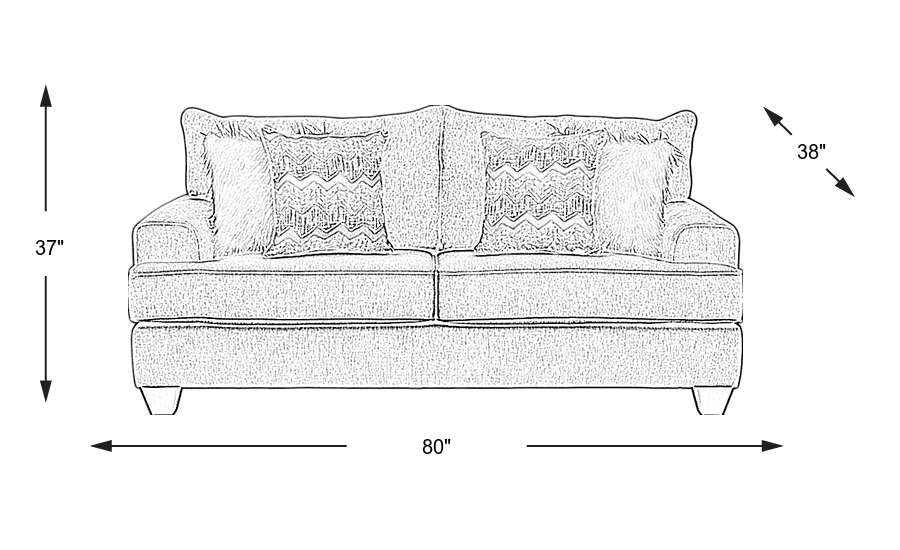 Dimension Image. Please refer to the Dimension Tab on this page for dimension details.