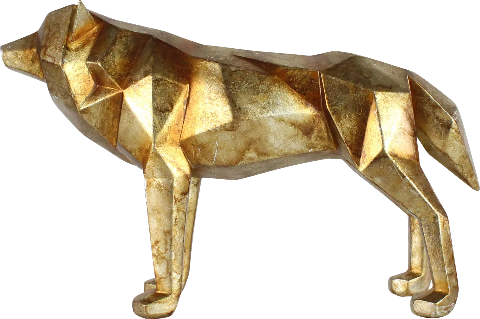 East Madison Gold Wolf Statue - Thumbnail - Image 2