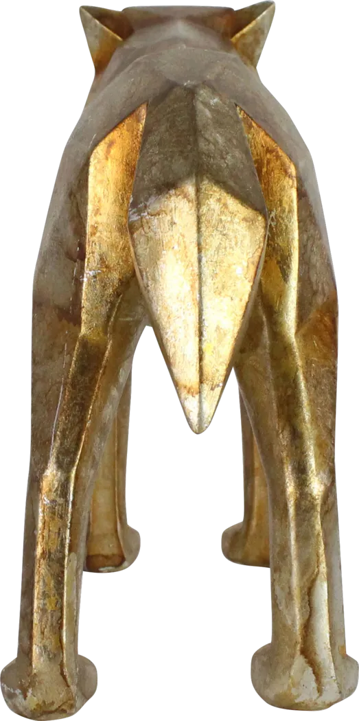 East Madison Gold Wolf Statue - Thumbnail - Image 3