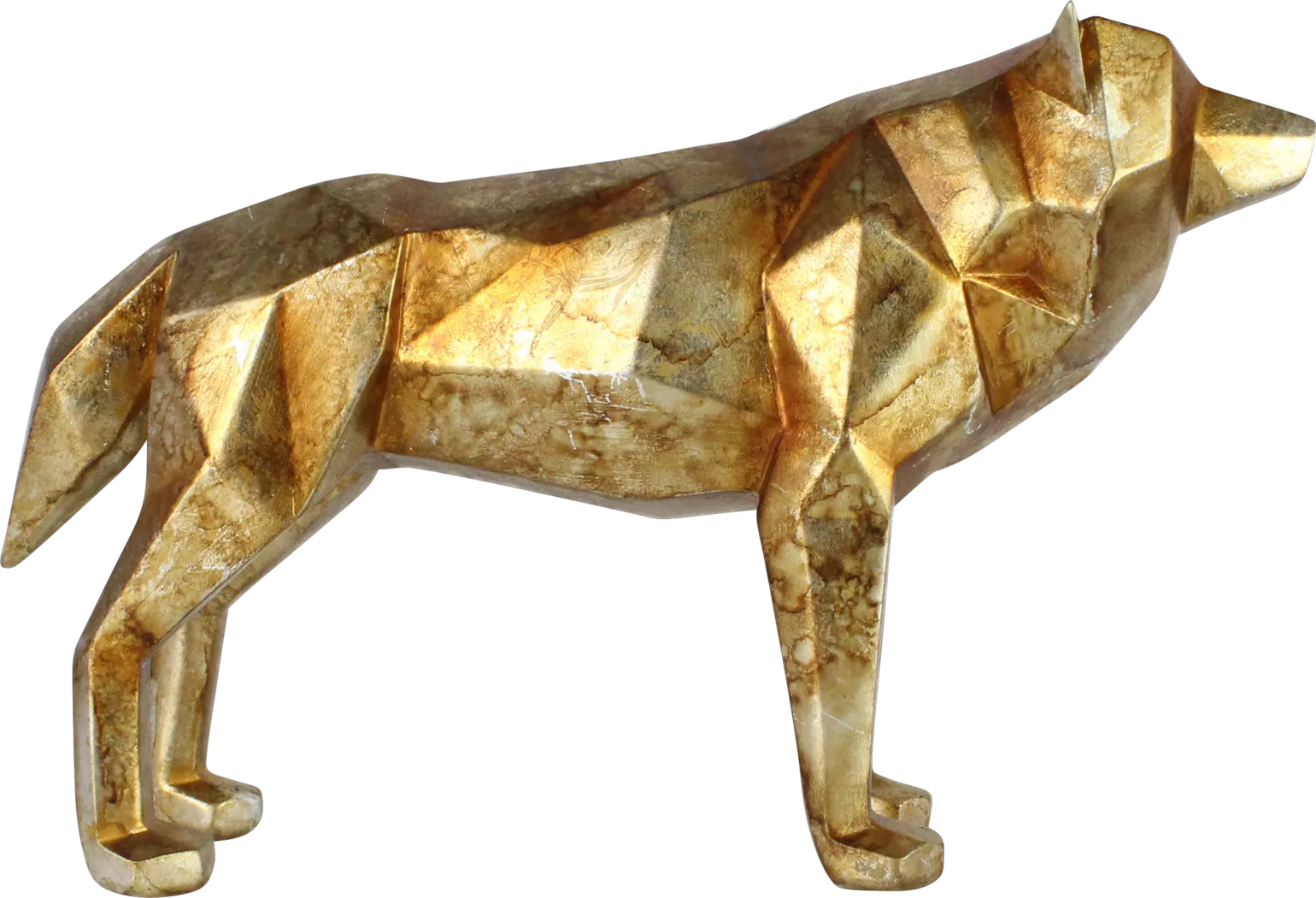 East Madison Gold Wolf Statue - Thumbnail - Image 4