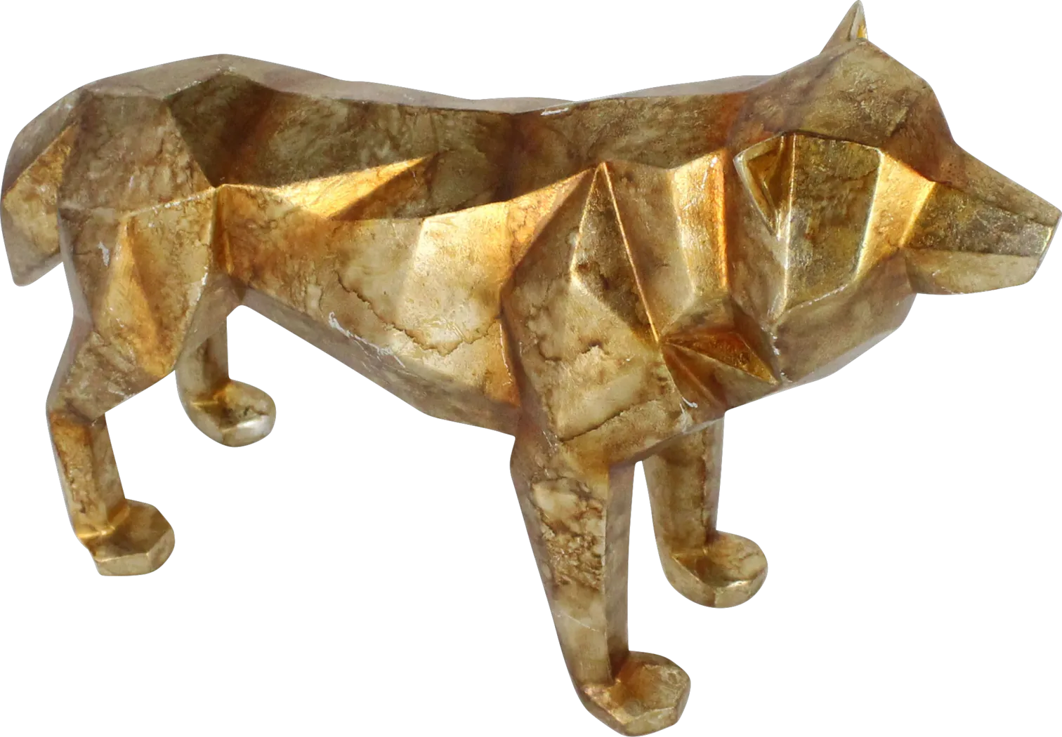 East Madison Gold Wolf Statue - Thumbnail - Image 5