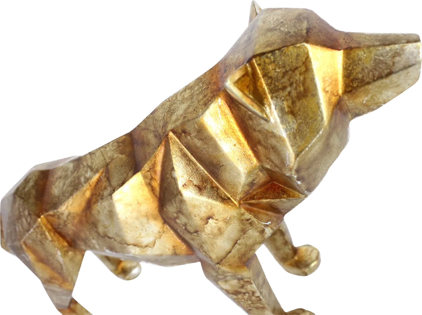 East Madison Gold Wolf Statue - Thumbnail - Image 8
