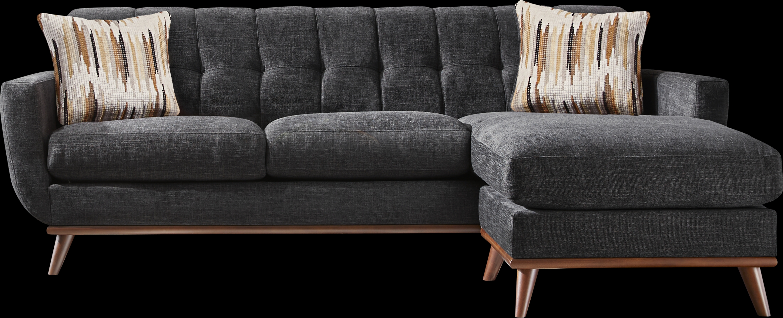 East Side Black 4 Pc Sectional Living Room - Thumbnail - Image 2