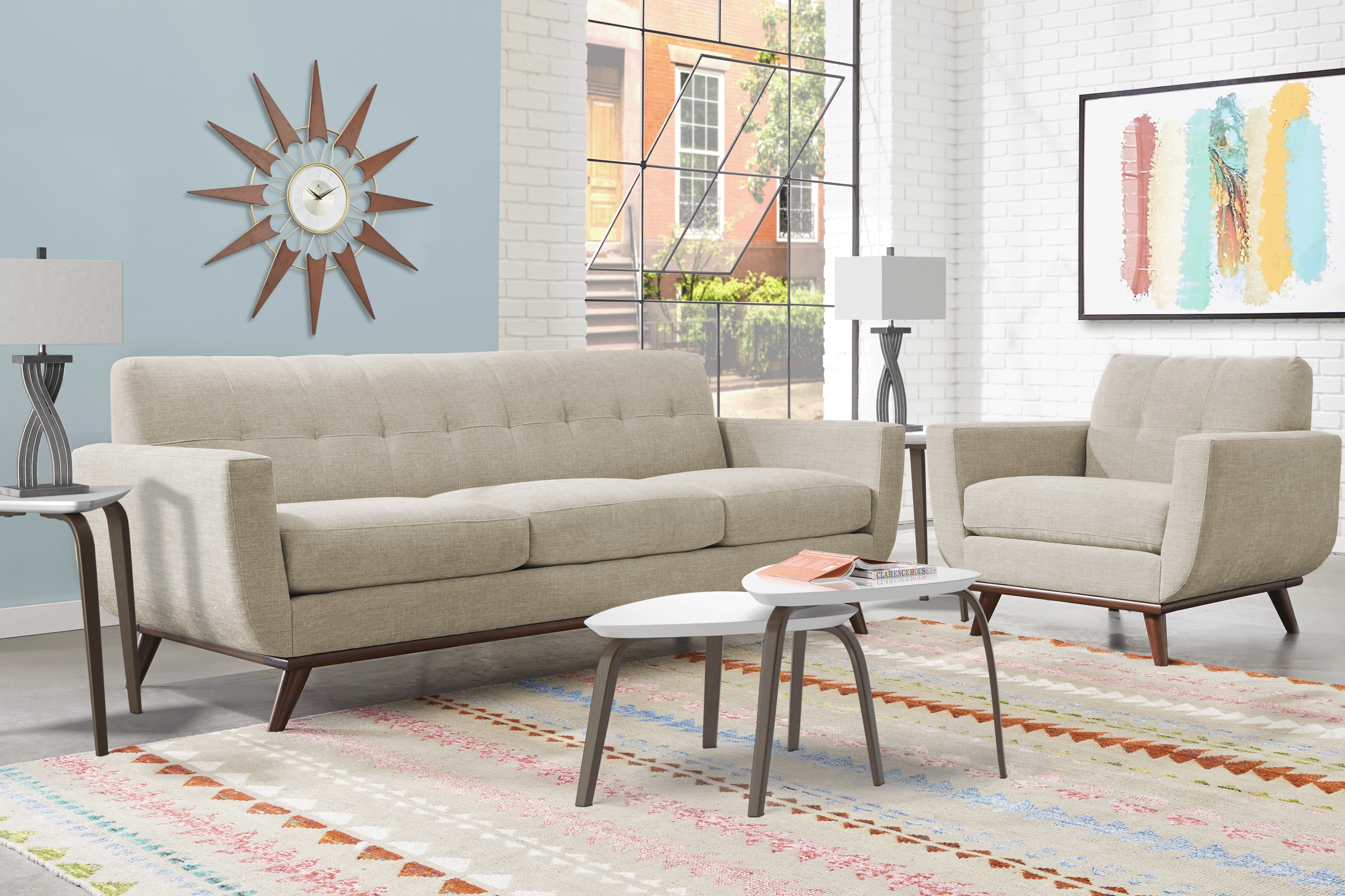 East Side Mushroom 6 Pc Living Room - Thumbnail - Image 1